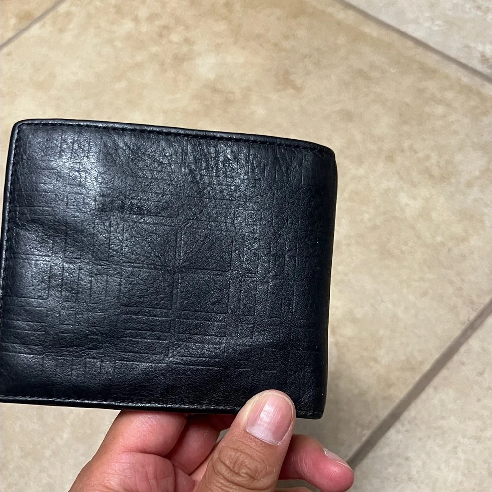 Burberry Black Textured Leather Wallet